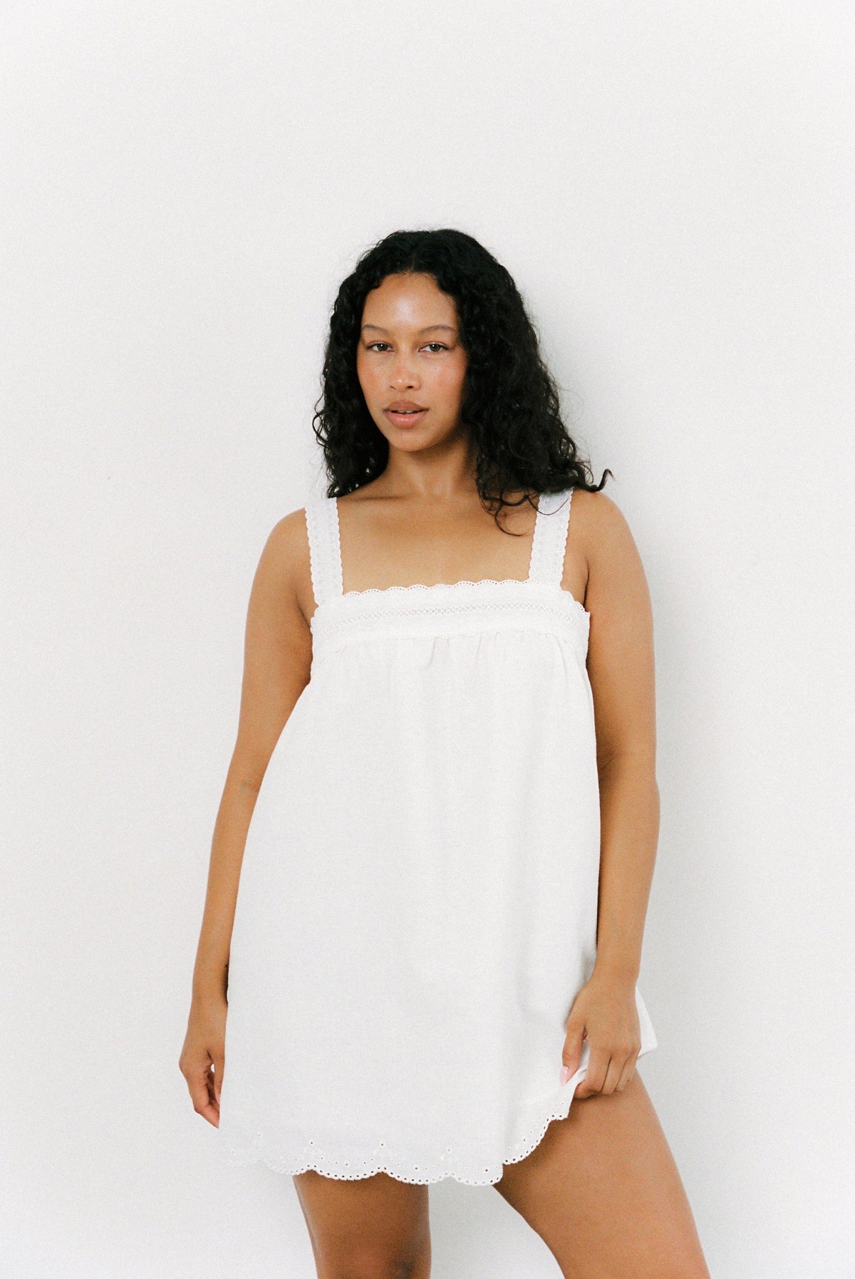 Francesca Mini Dress - Blanc