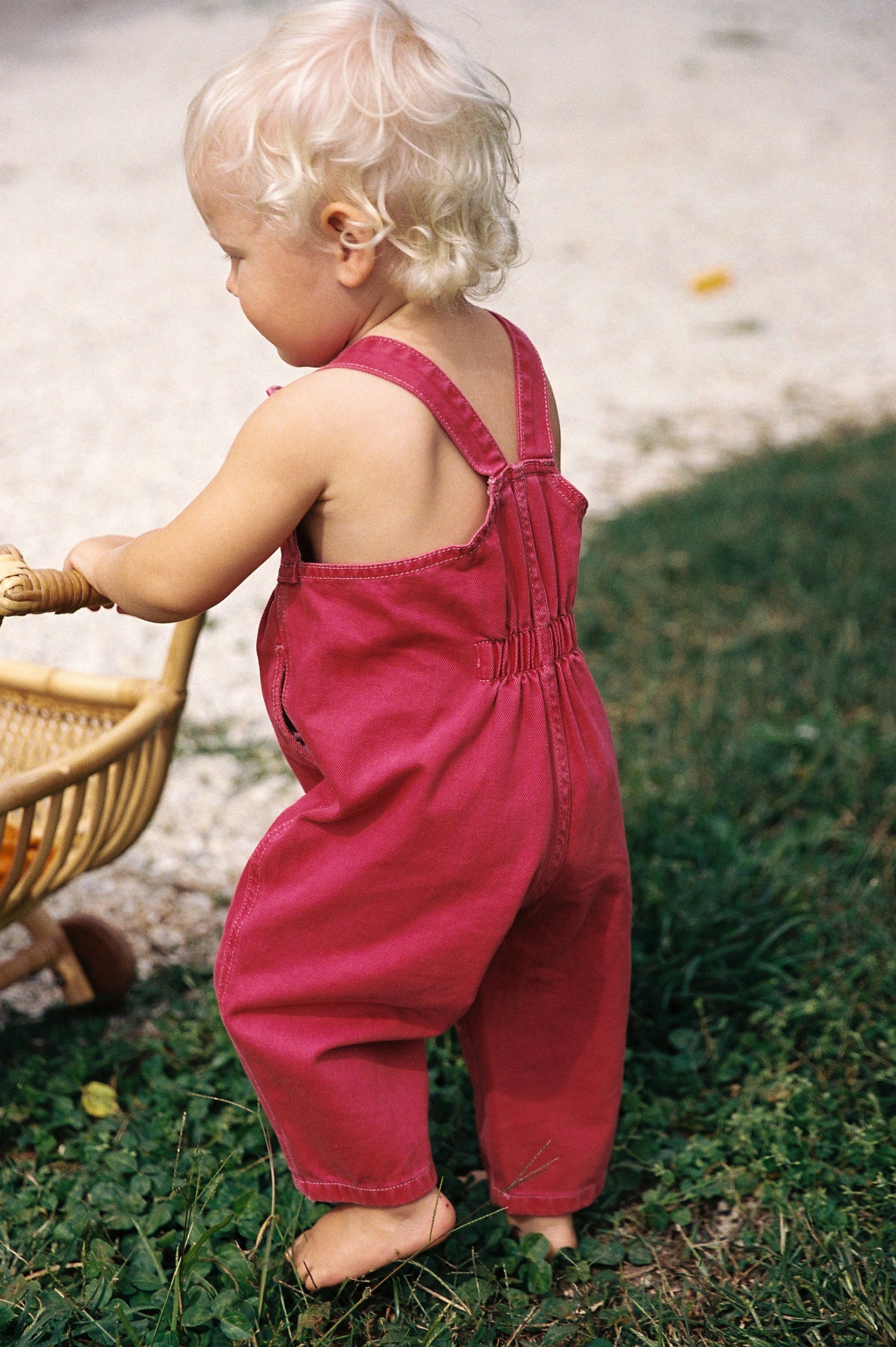 Drew Denim Overalls - Vintage Red