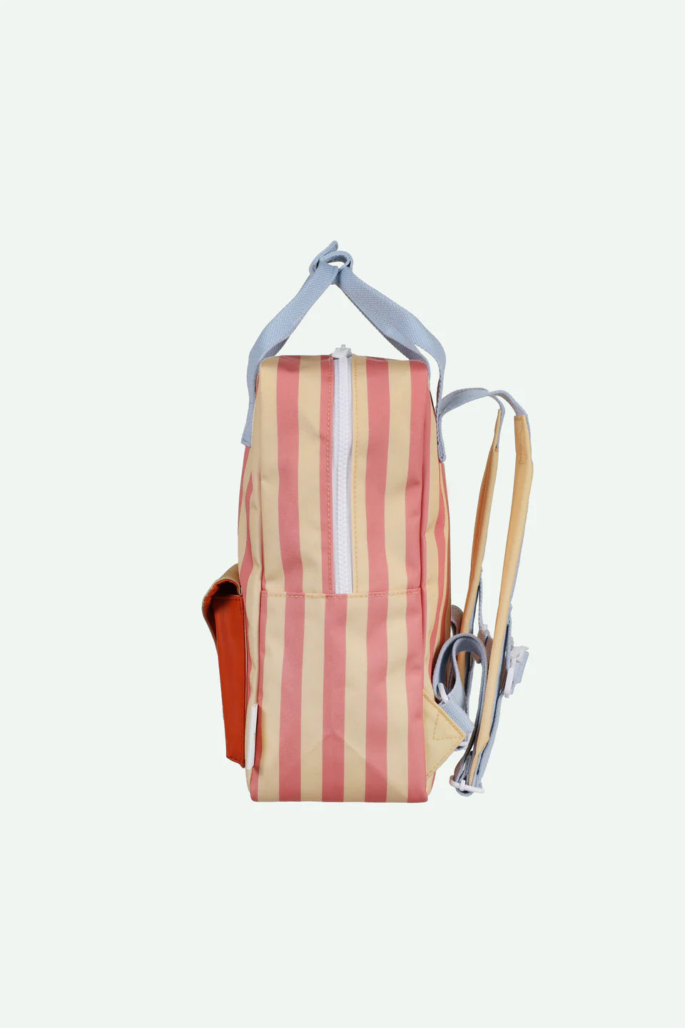 Backpack Medium - Stripes Coral Pink + Sandy Yellow