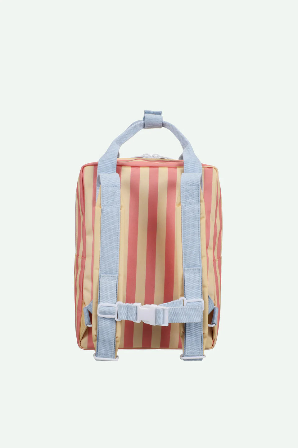 Backpack Medium - Stripes Coral Pink + Sandy Yellow