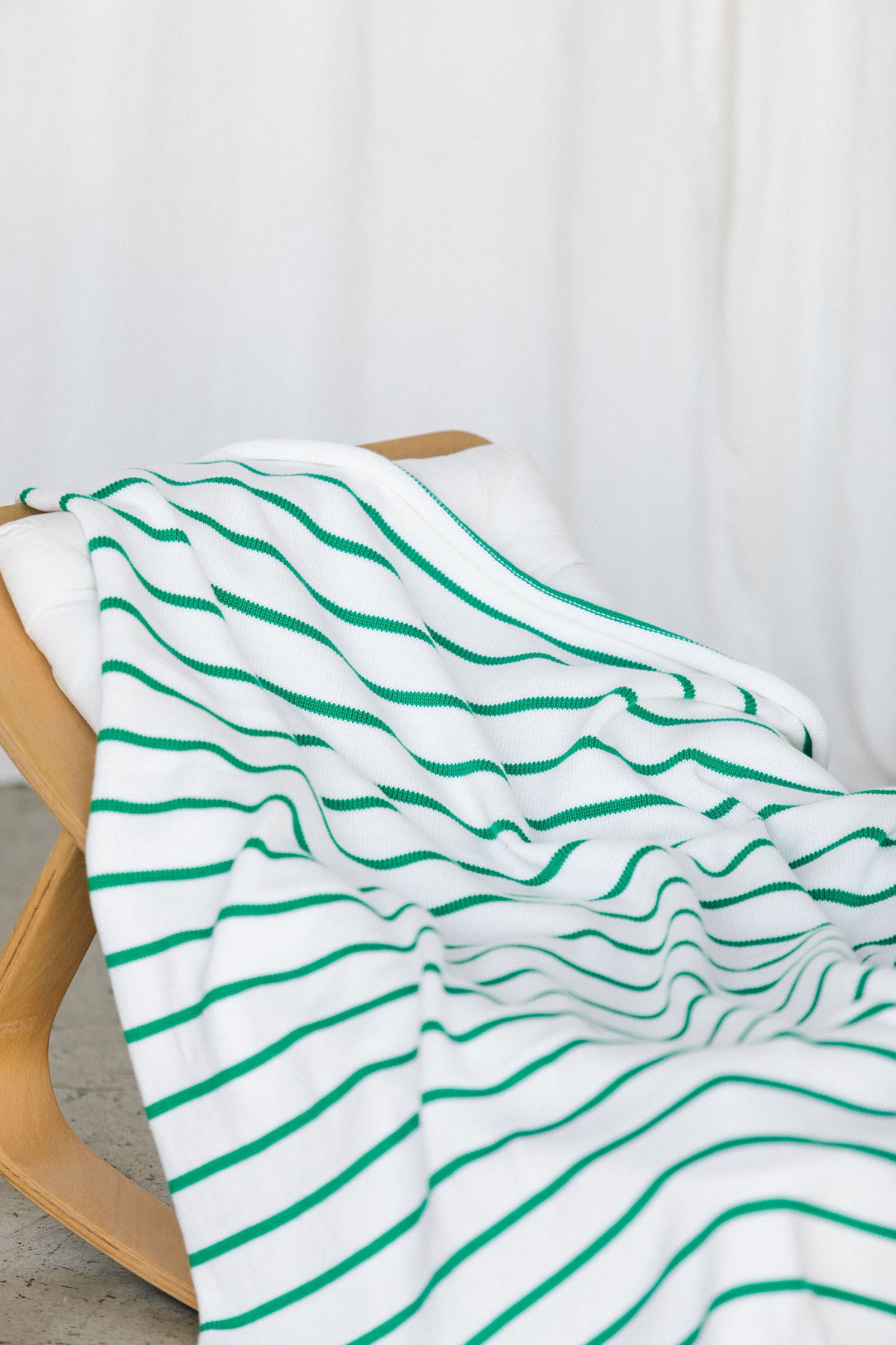 Stripe Knit Blanket - Green