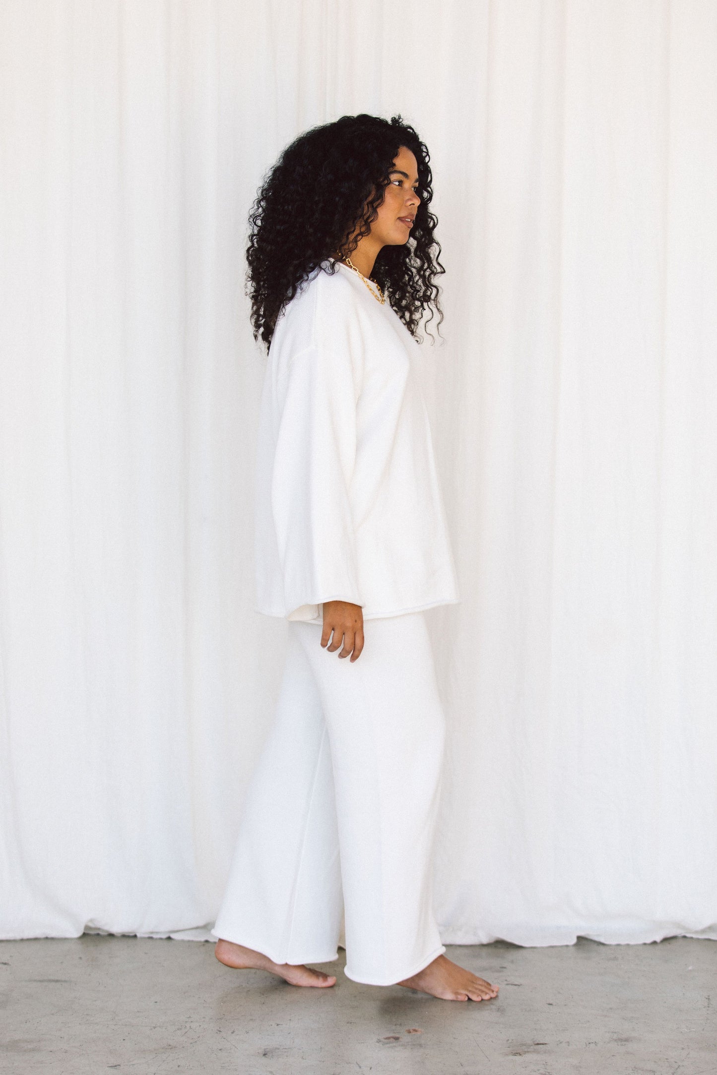 Relaxed Knit Pant - Coconut