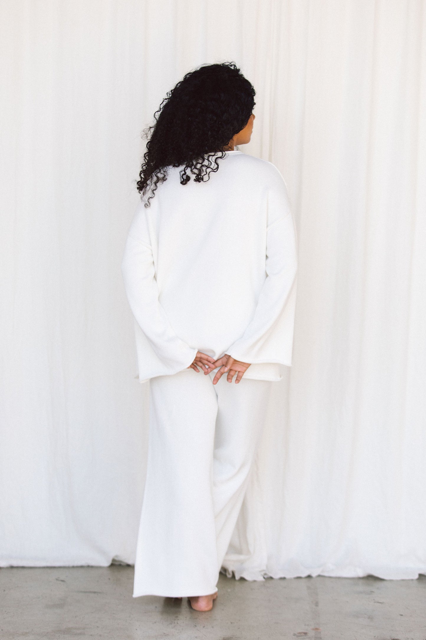 Relaxed Knit Pant - Coconut