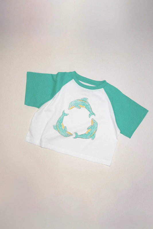 Dolphin Raglan Tee