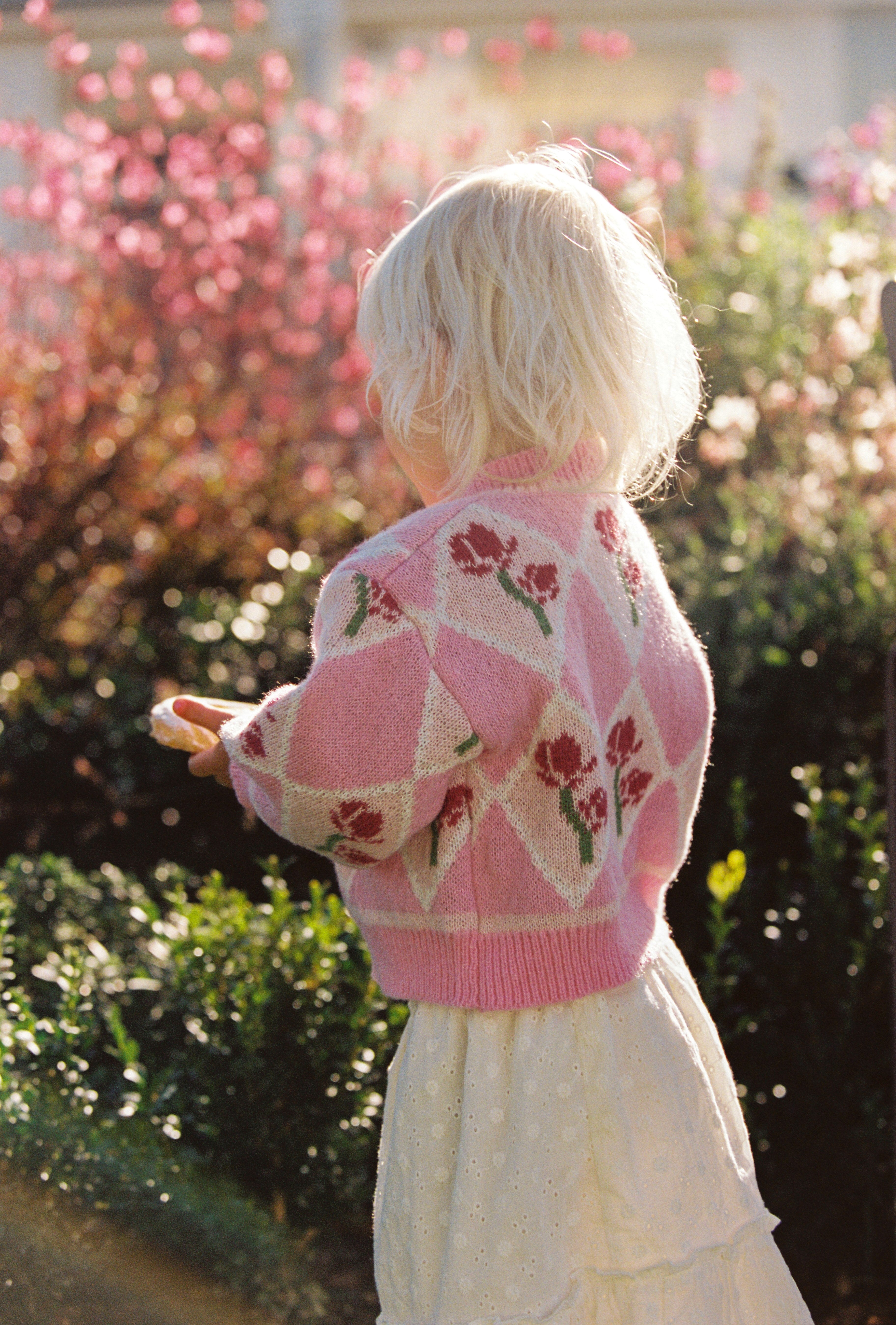 モテ服♡andmary Rosie flower knit tops pink ANDMARY】Rosie flower knit tops