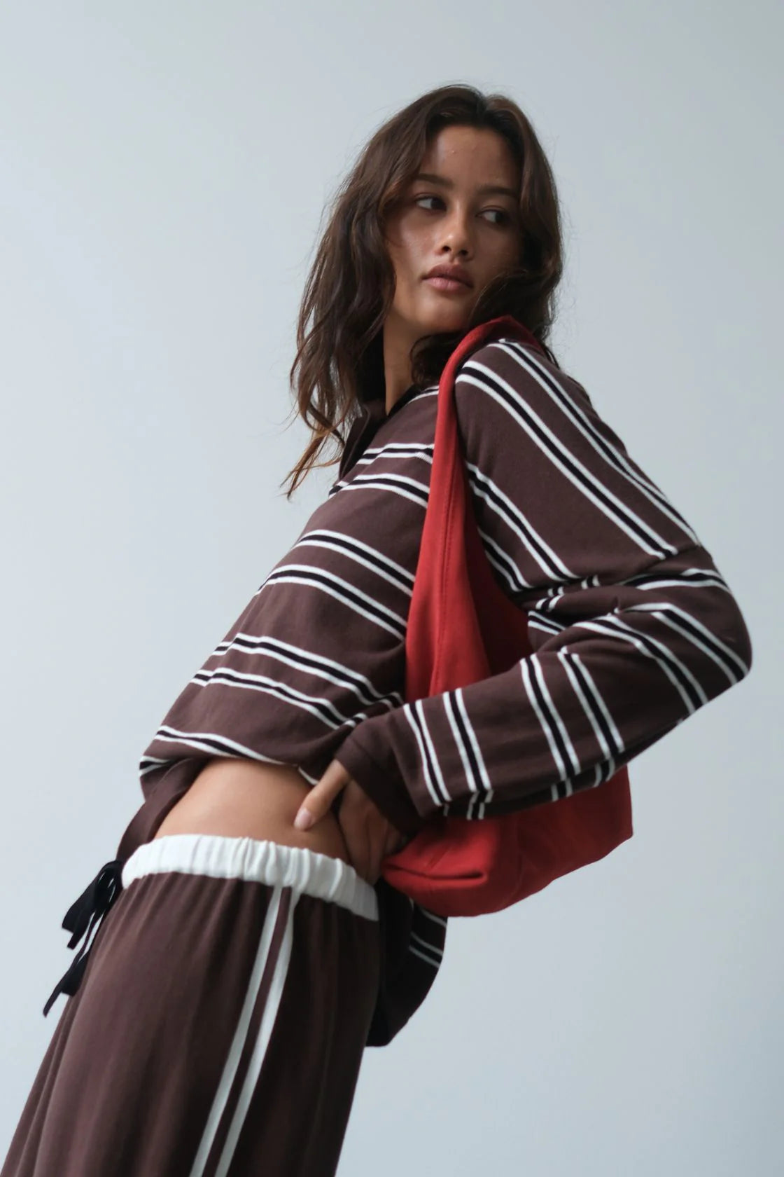 Rayne Knit Jersey - Espresso, Black & Cream Stripe