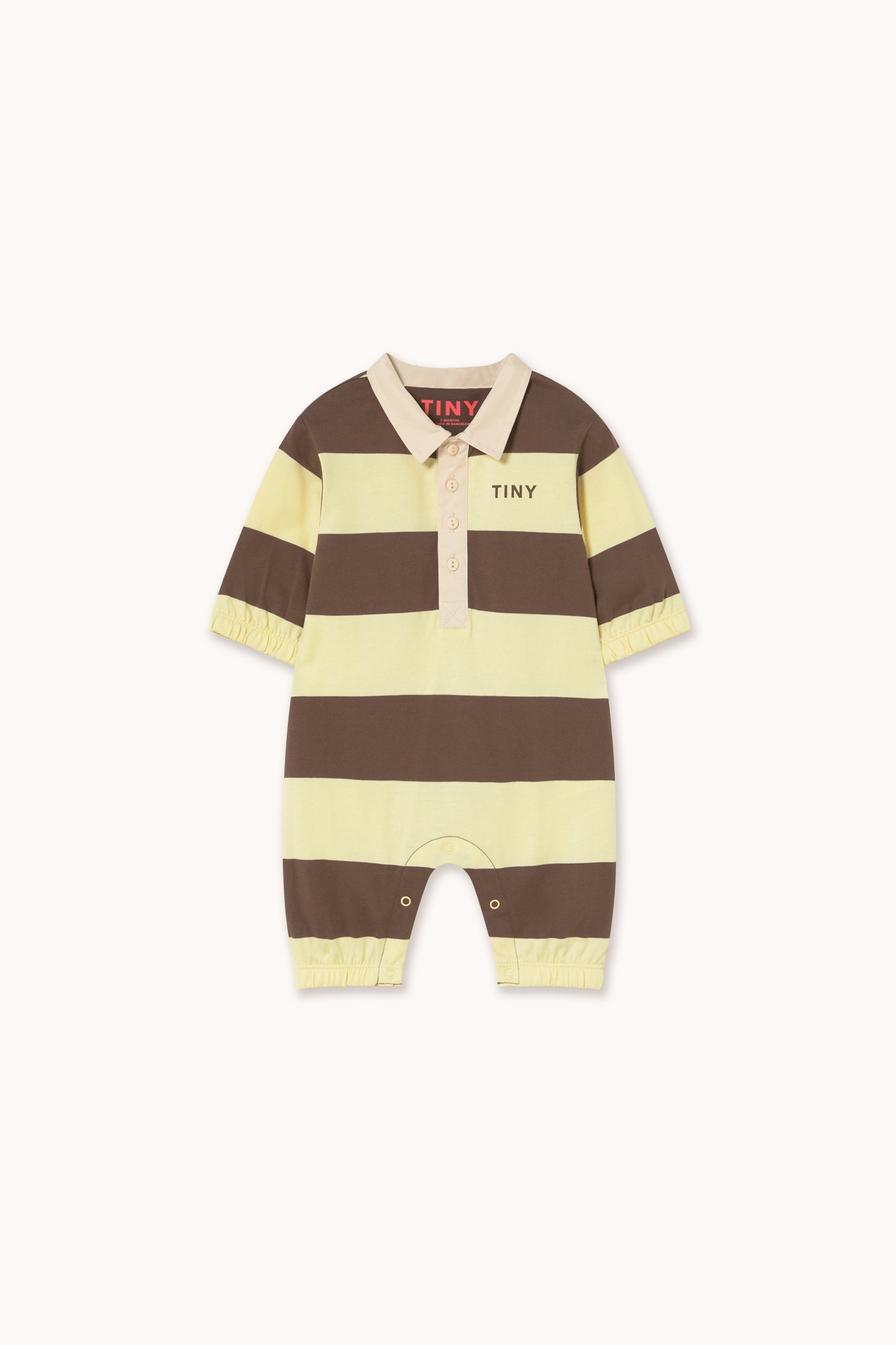 Stripes Polo One Piece - Dusty Yellow
