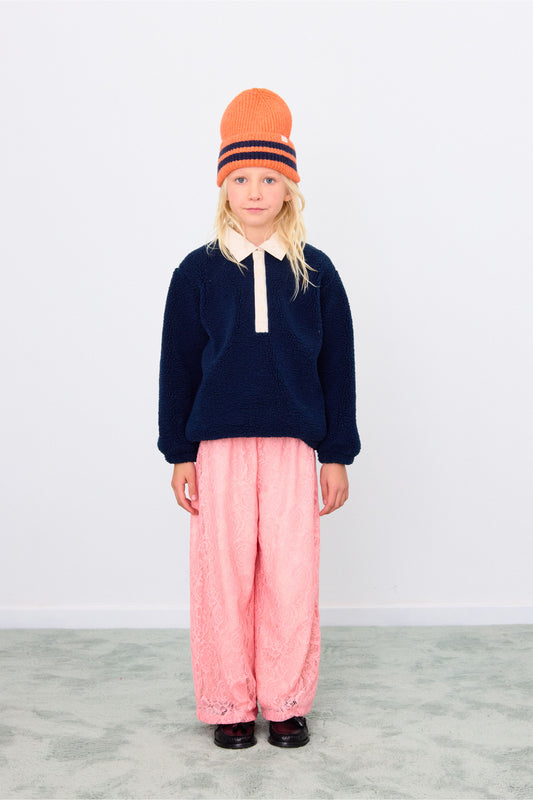 Sherpa Collar Sweatshirt - Navy