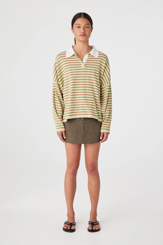 Rayne Knit Jersey - Celery & Pecan
