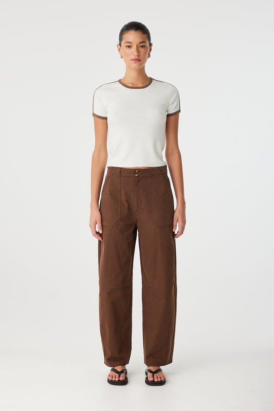 Mischa Tee - Cream & Cacao