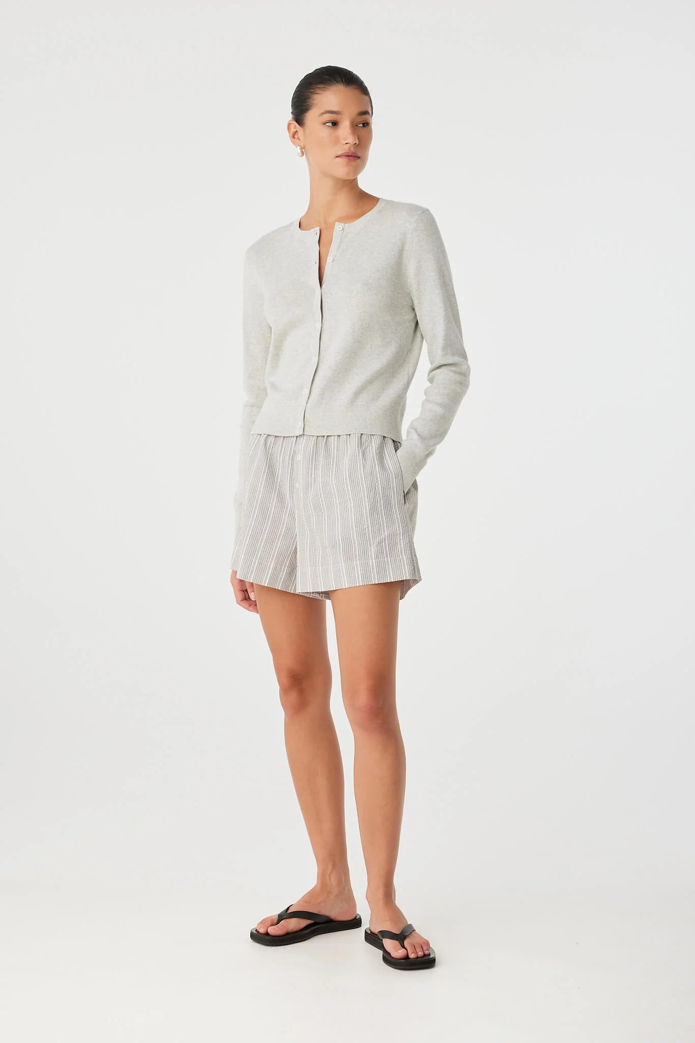 Flynn Cardigan - Grey Marle