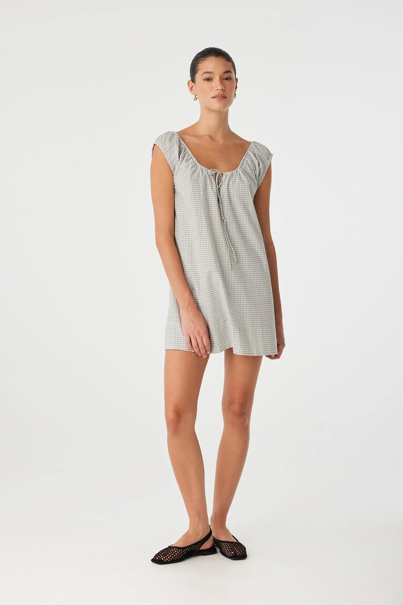 Chloe Mini Dress - Black Check
