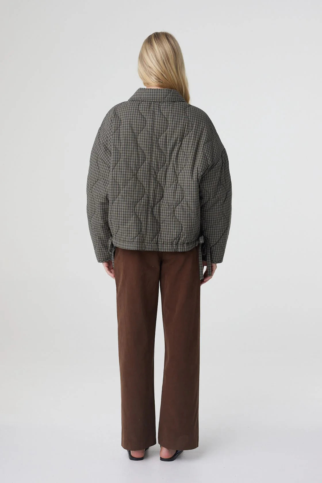 Matteo Jacket - Olive & Teal Check