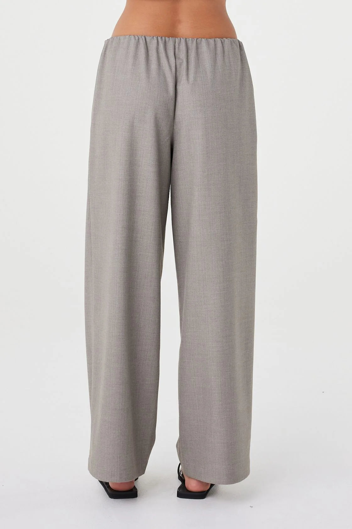 Annika Pant - Taupe Blue Pinstripe
