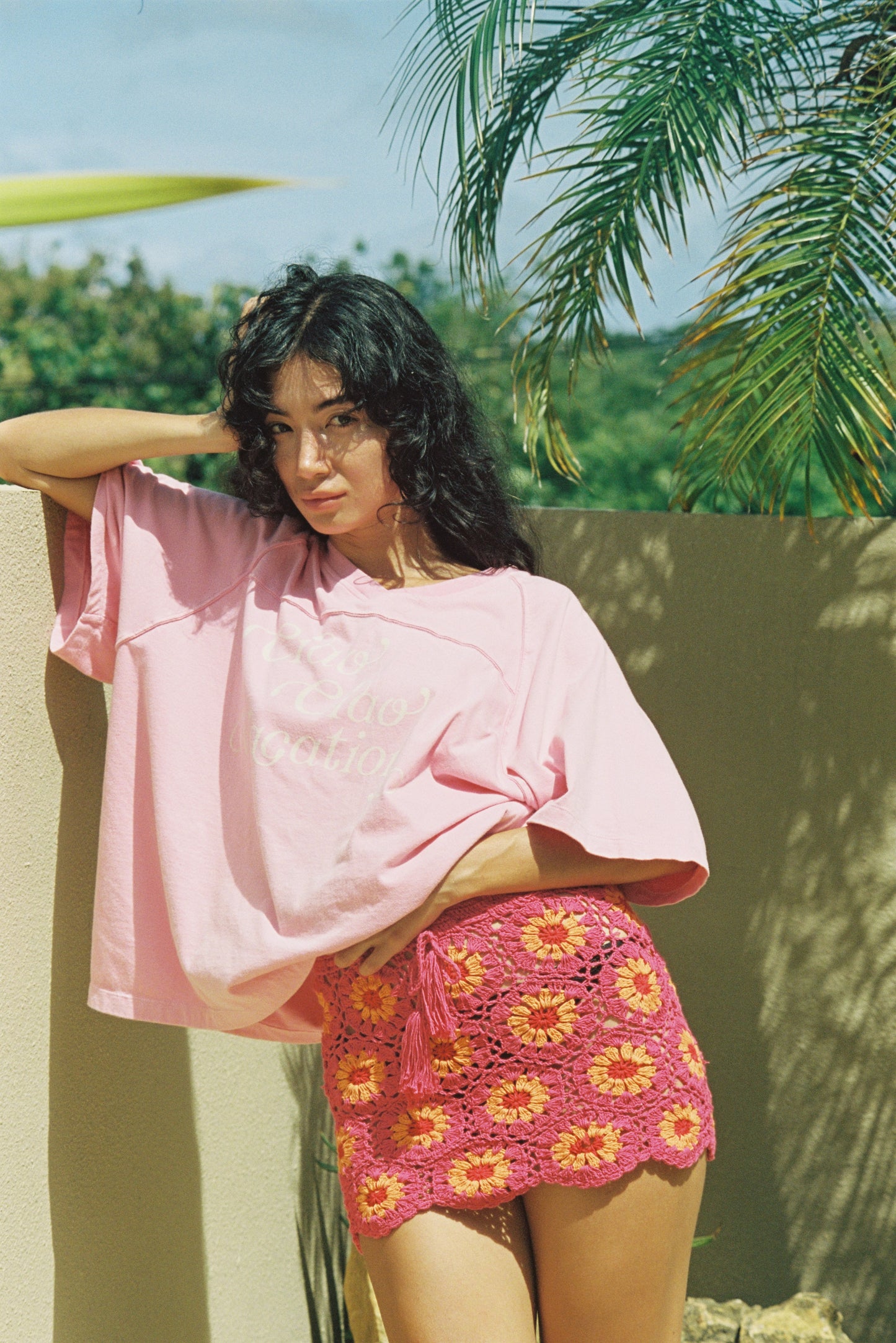 Sakura Vacay Crop Tee