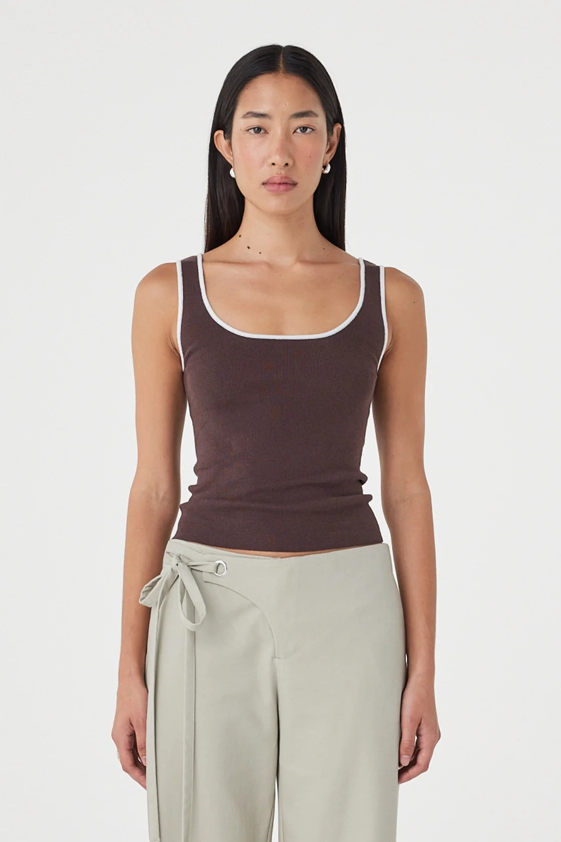 Kaya Tank - Espresso & Cream
