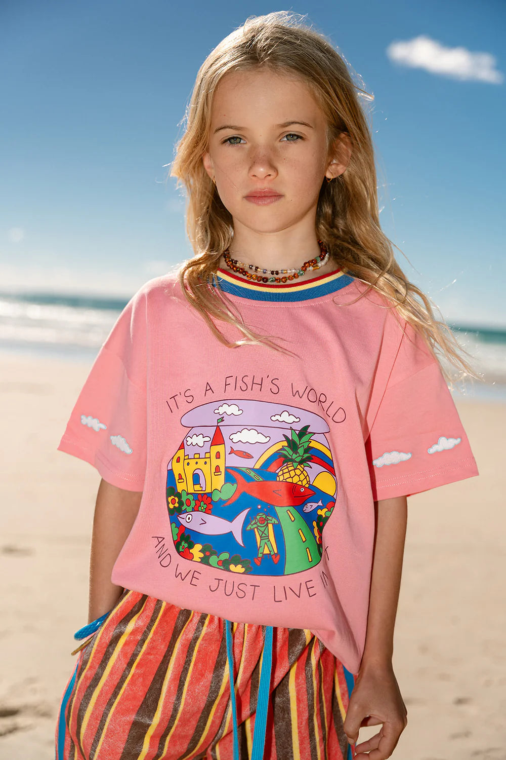 Fish World Tee - Pink