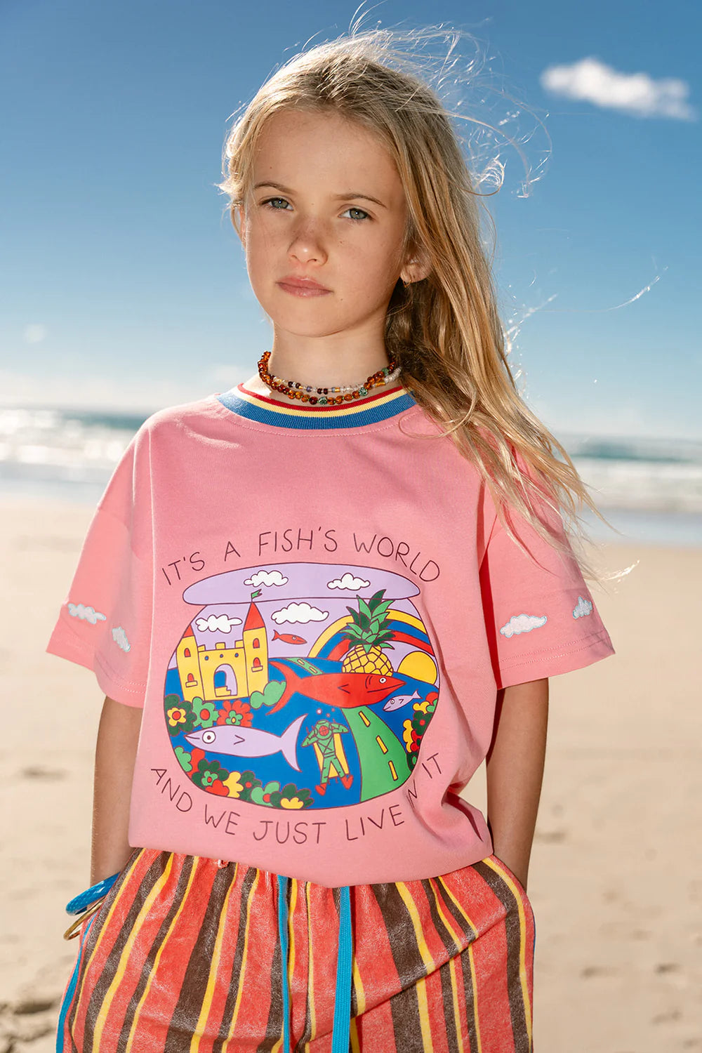 Fish World Tee - Pink