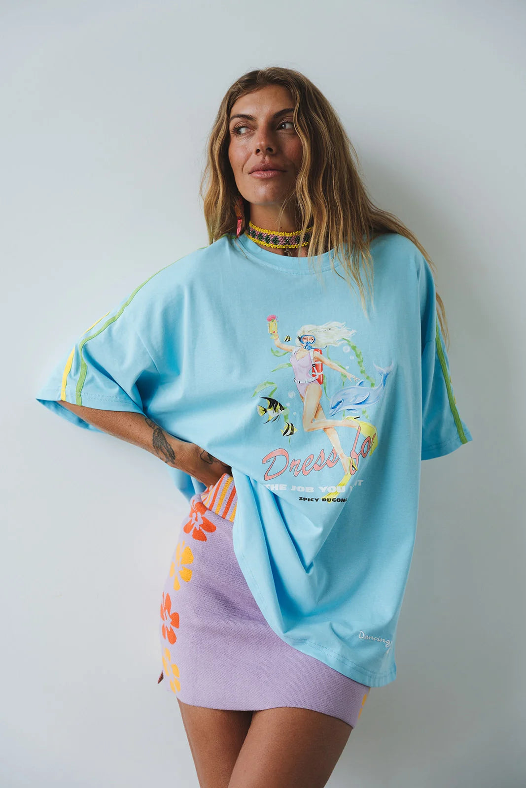 Dress For The Job You Want Tee - Blue