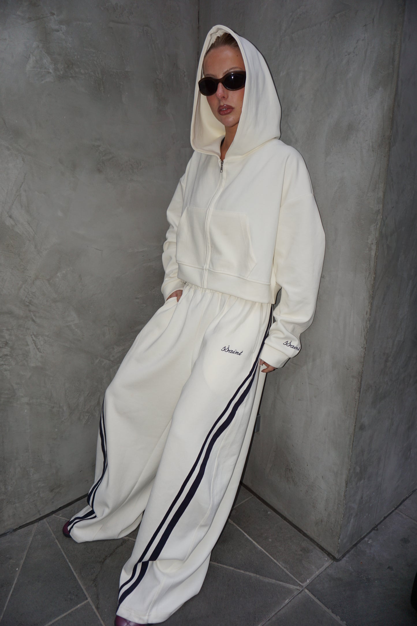Barrel Pant Butter/Navy