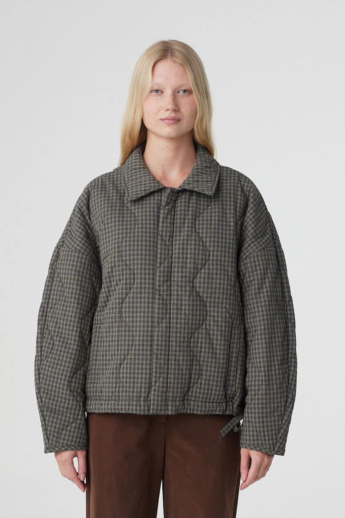 Matteo Jacket - Olive & Teal Check