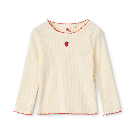 Flora Pointelle Blouse - Gentle Cream