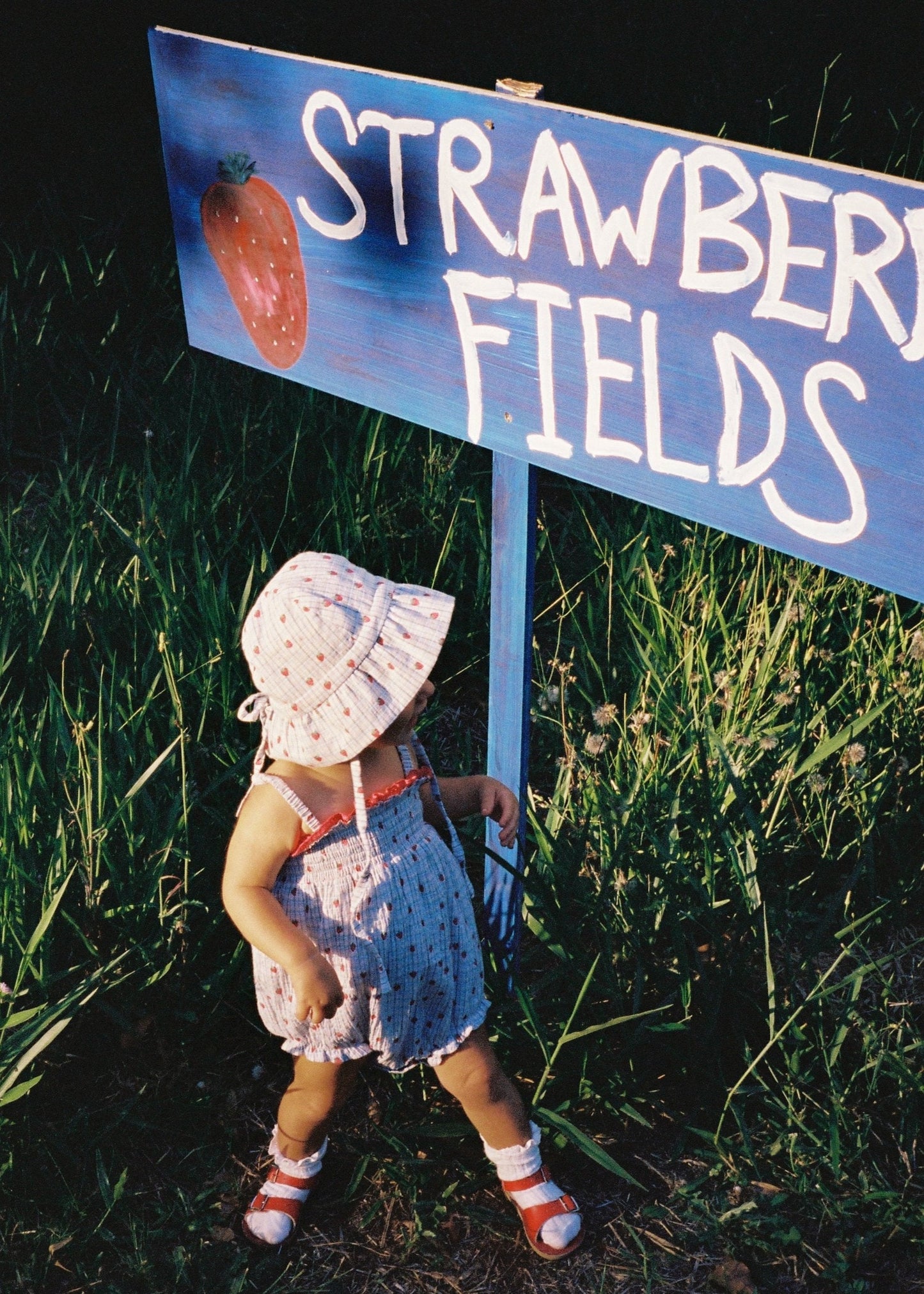 Lottie Romper - Strawberry Check