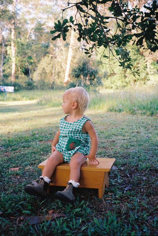 Levi Romper - Painted Check