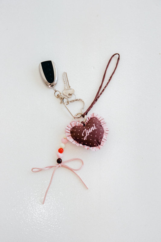 Heart Bag Charm - Cocoa Spot *Pre-Order