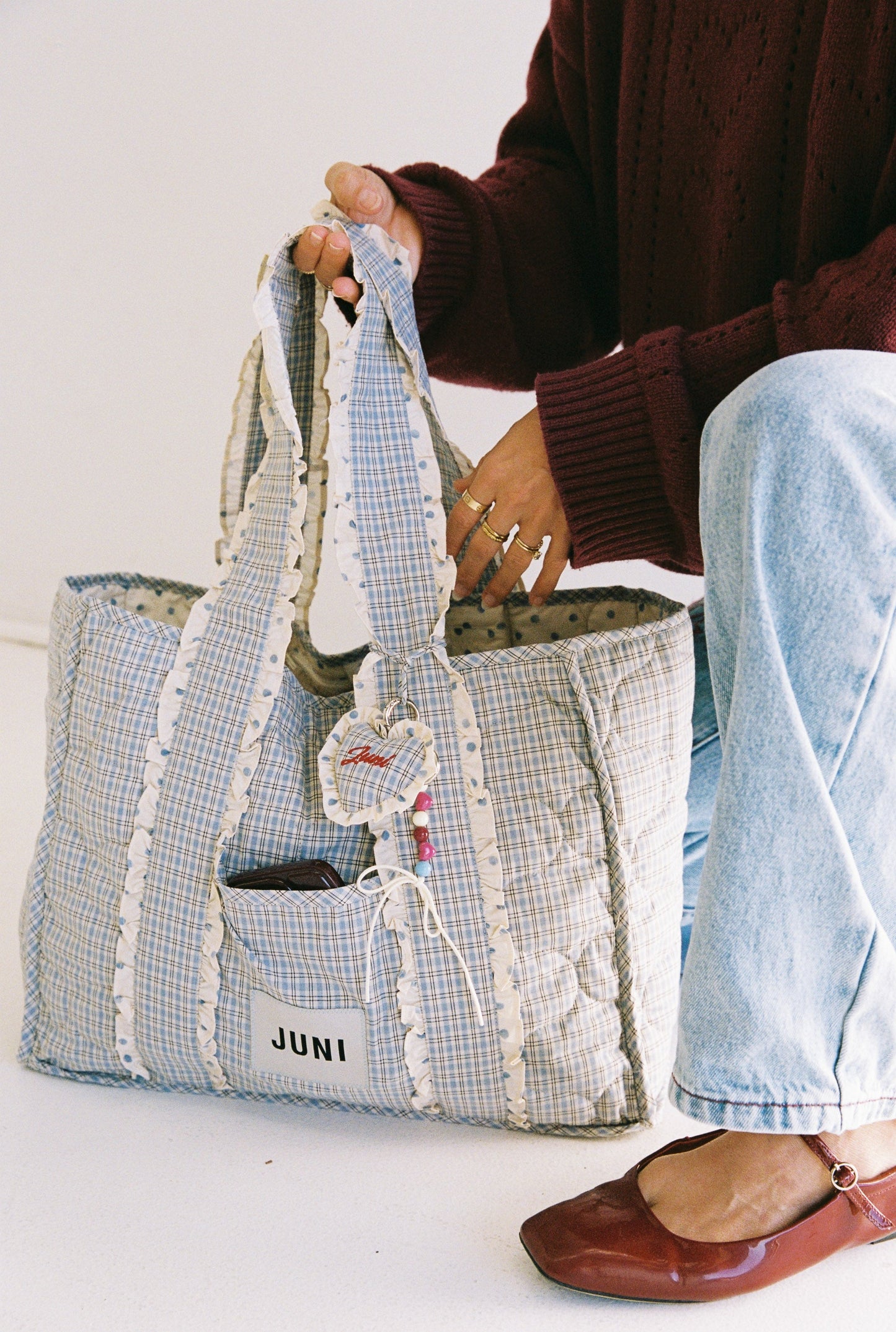 The Everything Bag - Blue Check