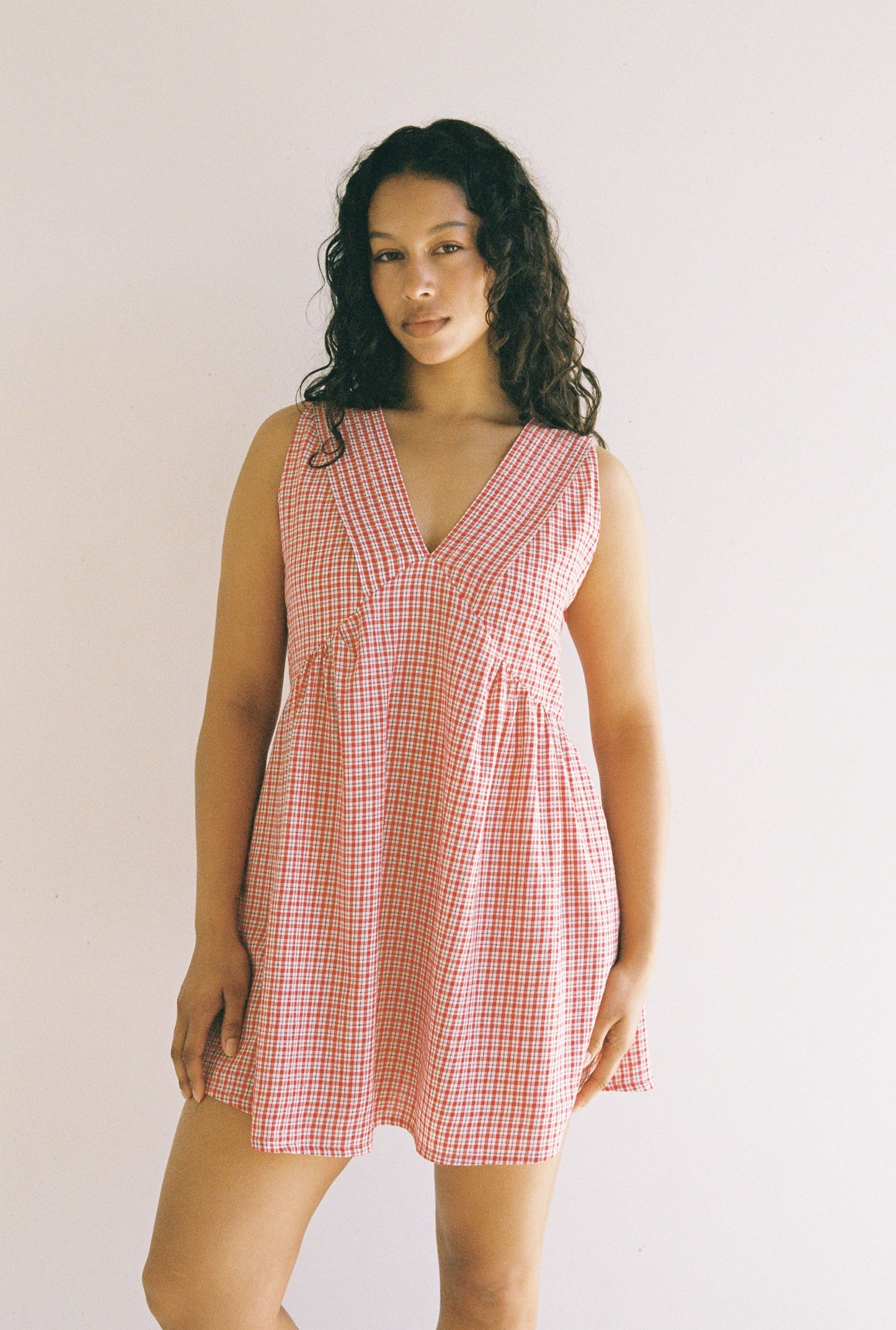 Hunter Mini Dress - Red Check
