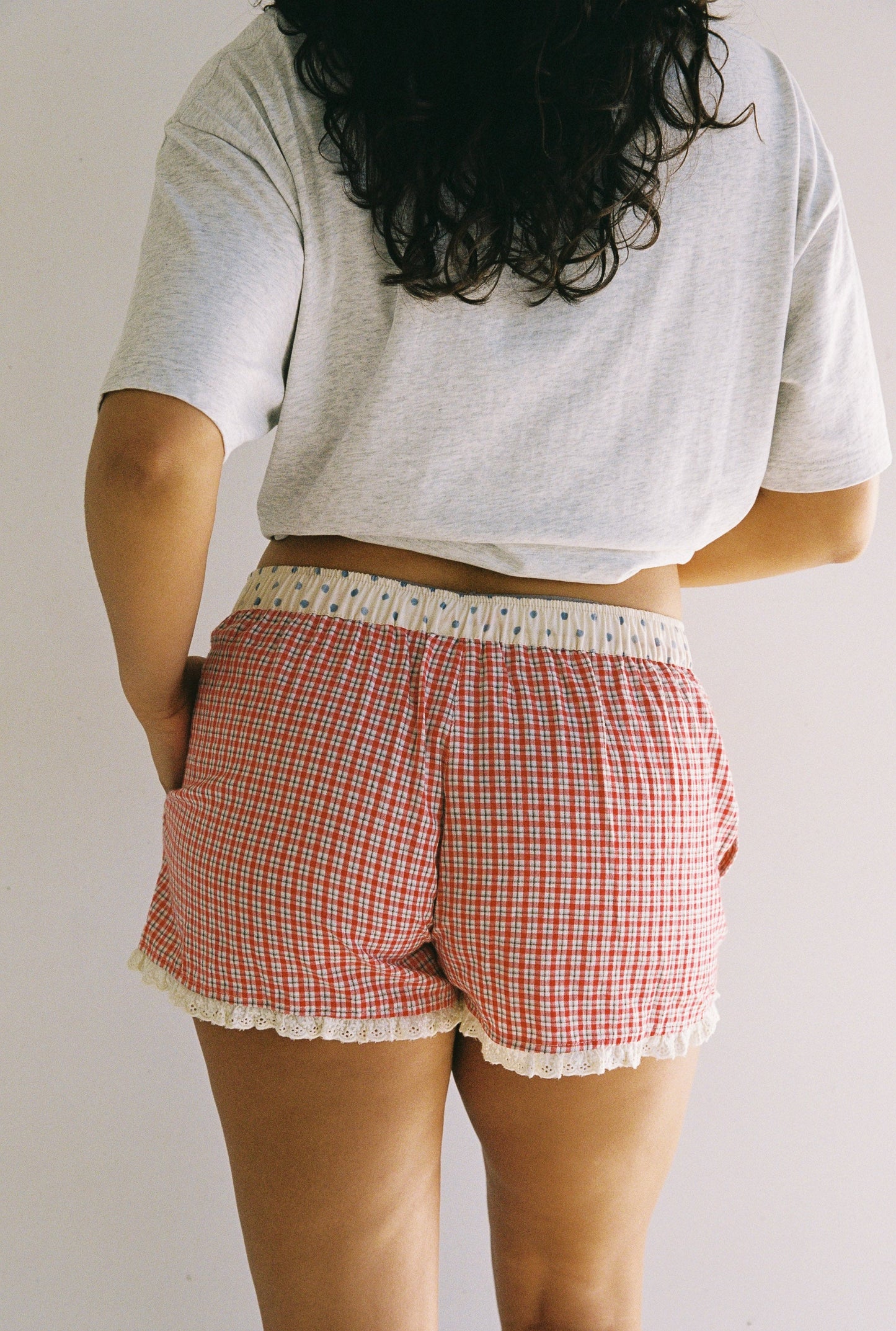 Josie Boxer Short - Red Check