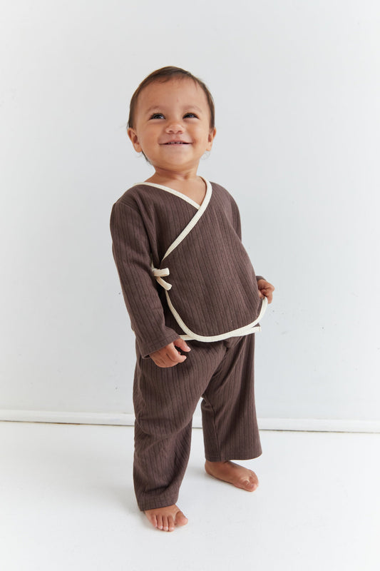 August Pointelle Set - Cocoa