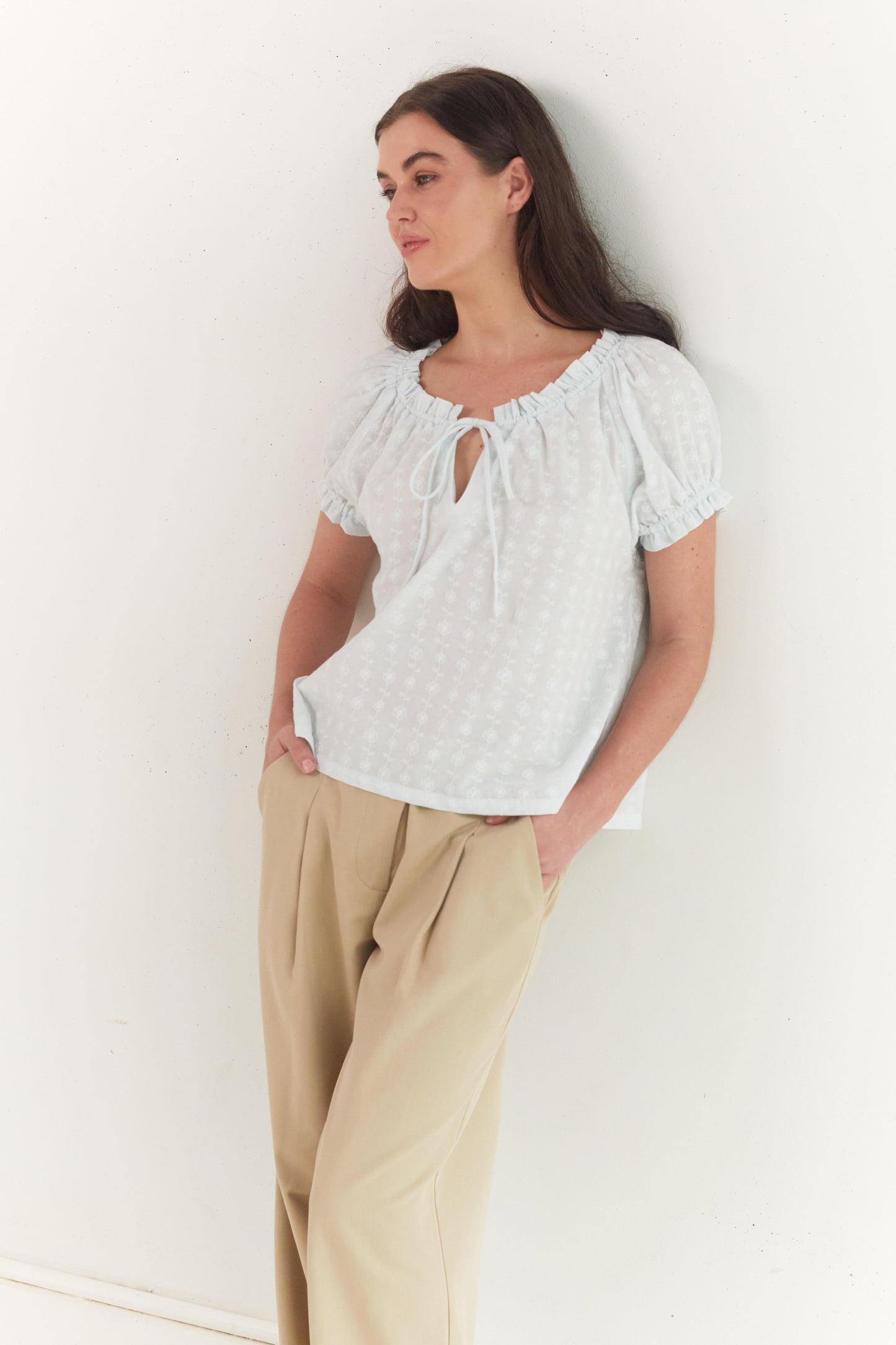 Jasmine Blouse - Powder Blue