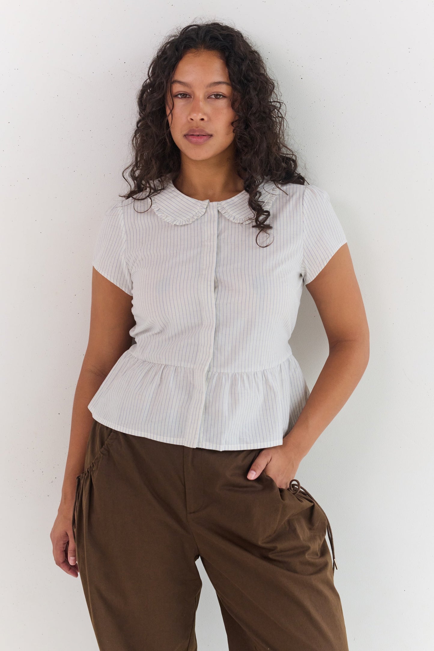 Emilie Blouse - Pinstripe