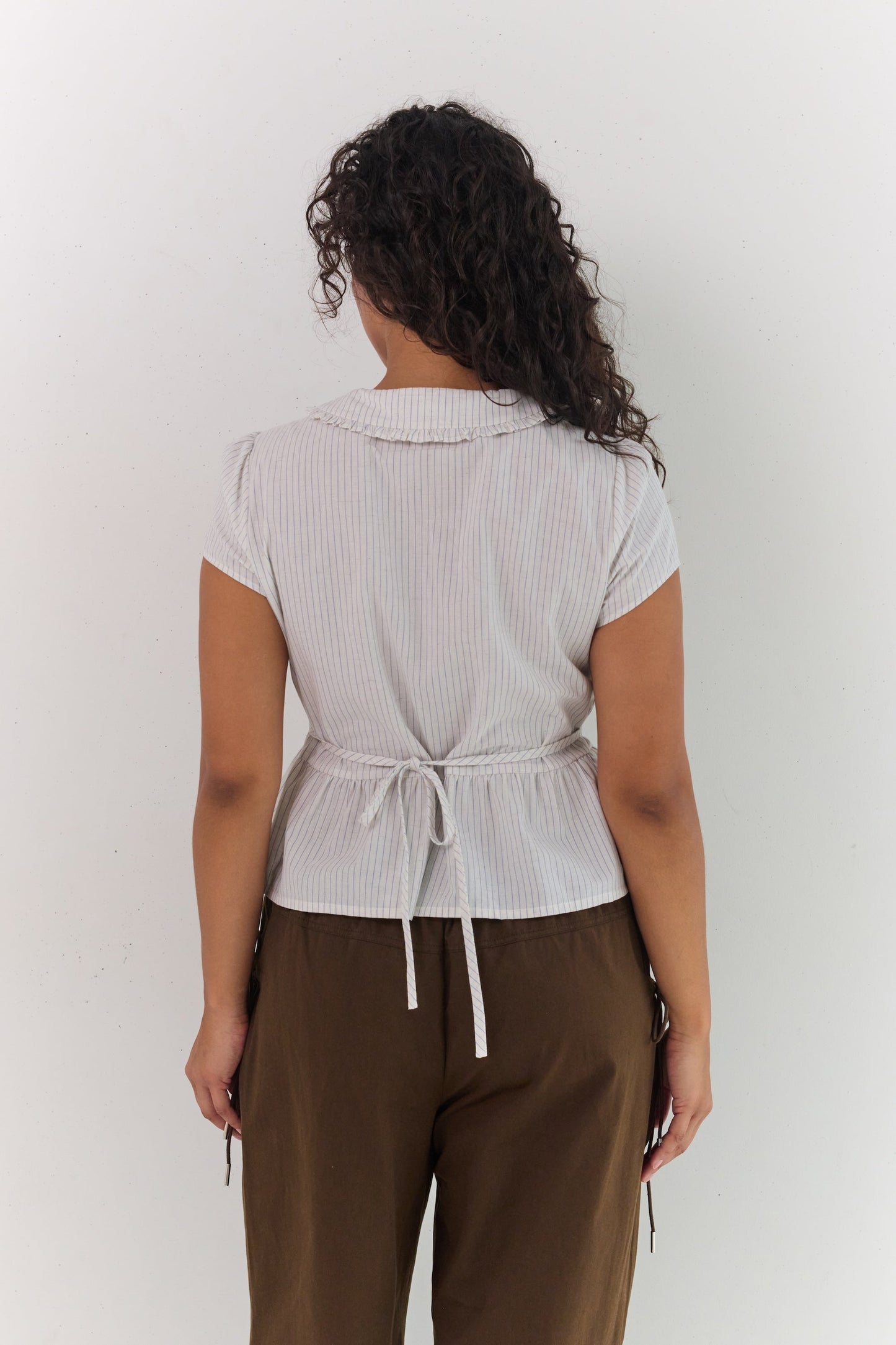 Emilie Blouse - Pinstripe