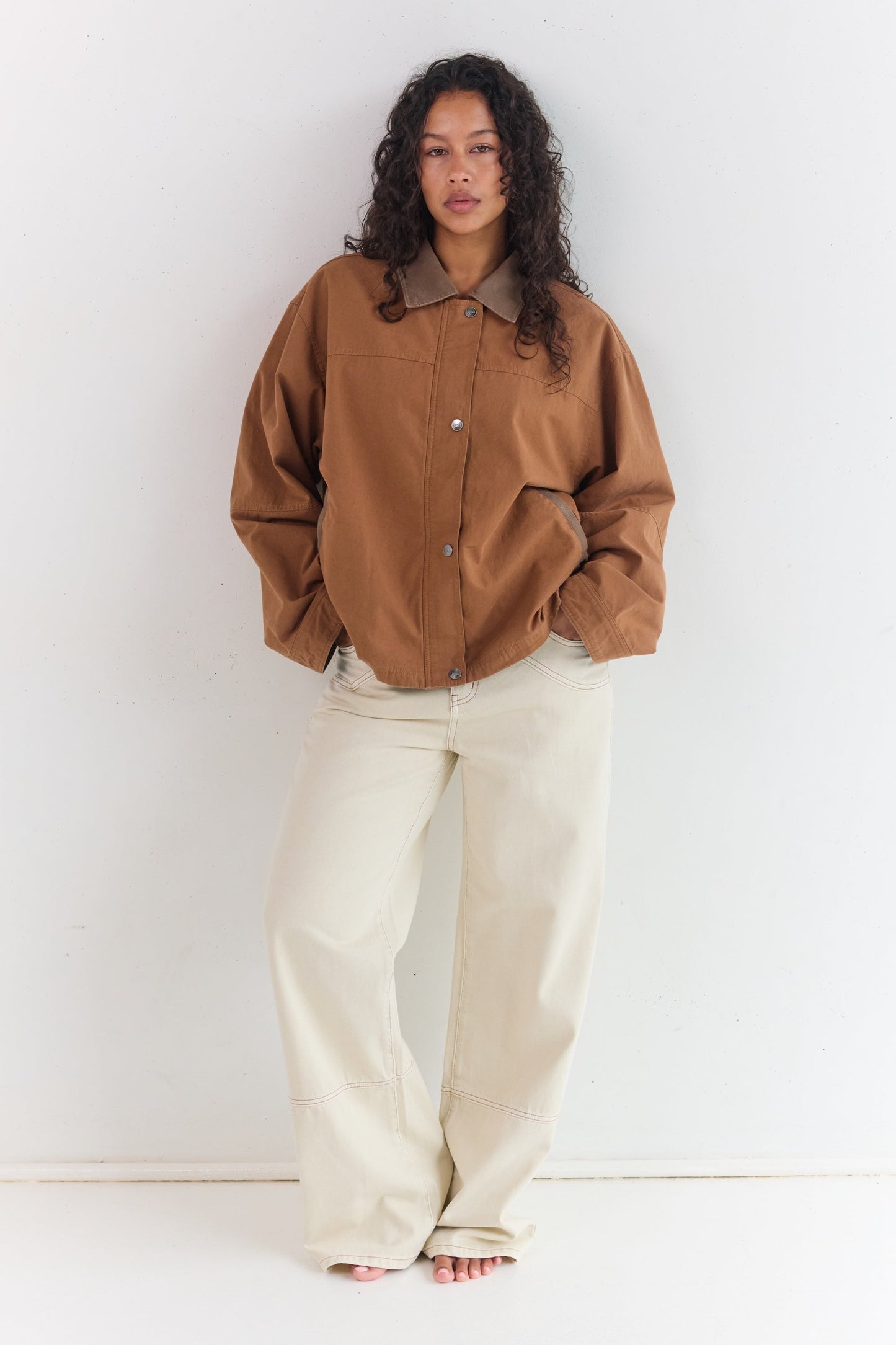 Addison Canvas Jacket - Camel