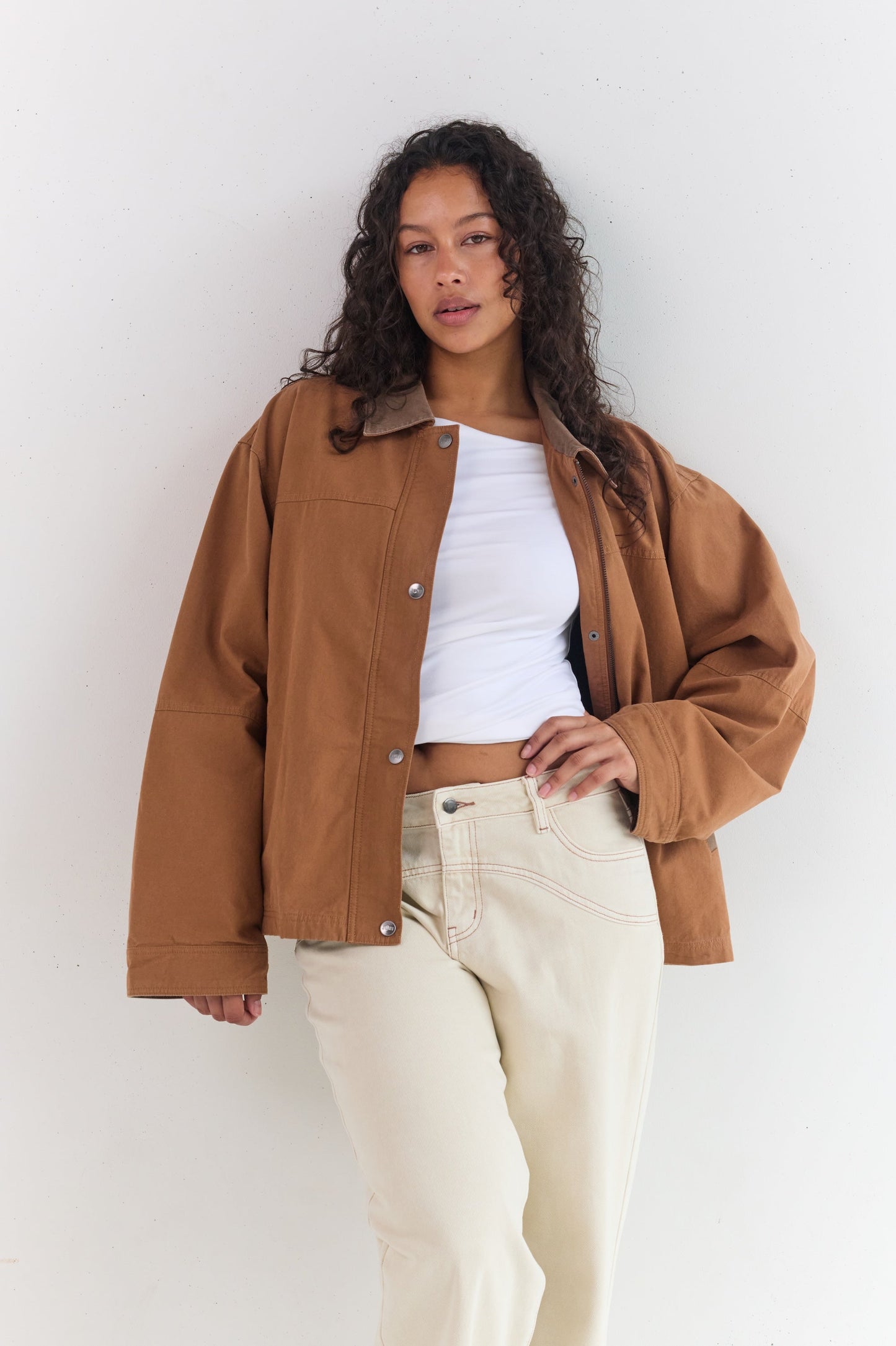 Addison Canvas Jacket - Camel