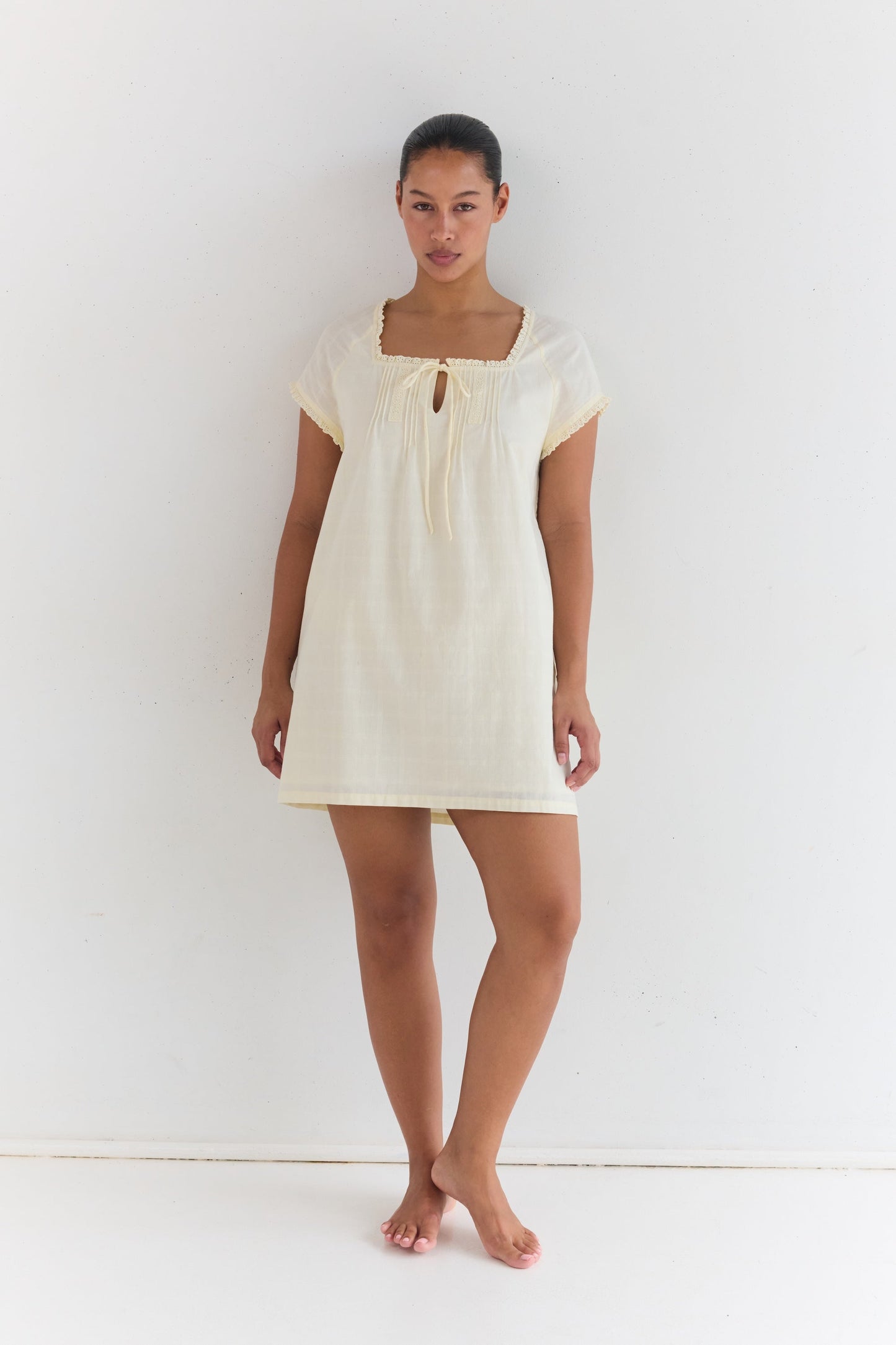 Amelia Mini Dress - Buttercream