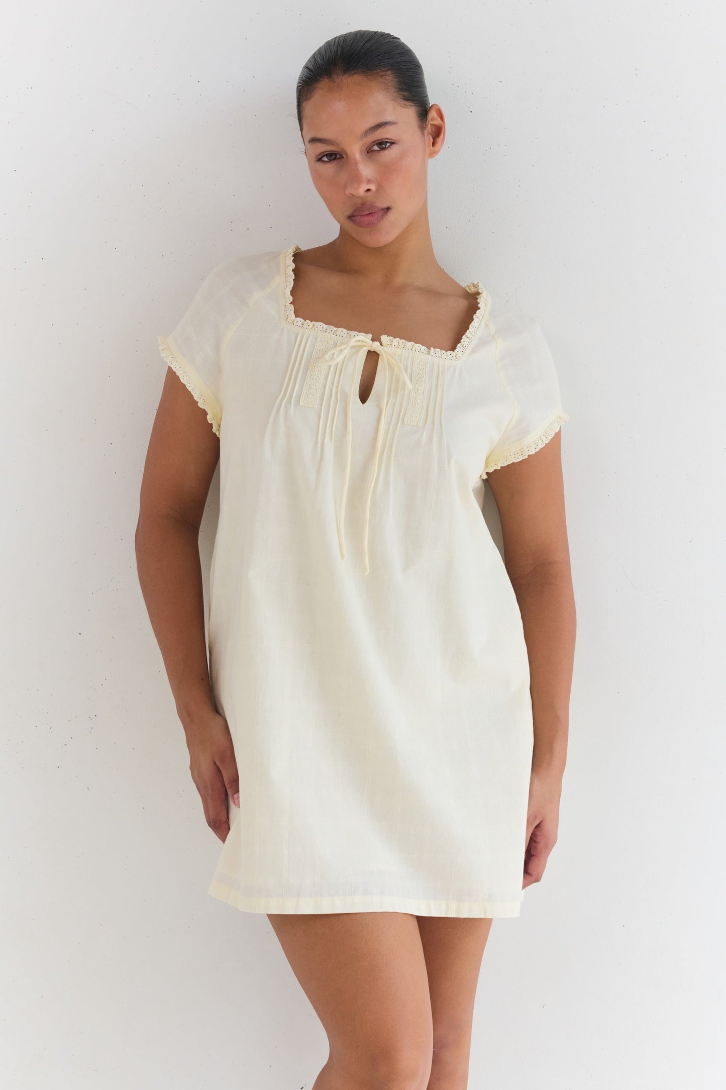 Amelia Mini Dress - Buttercream