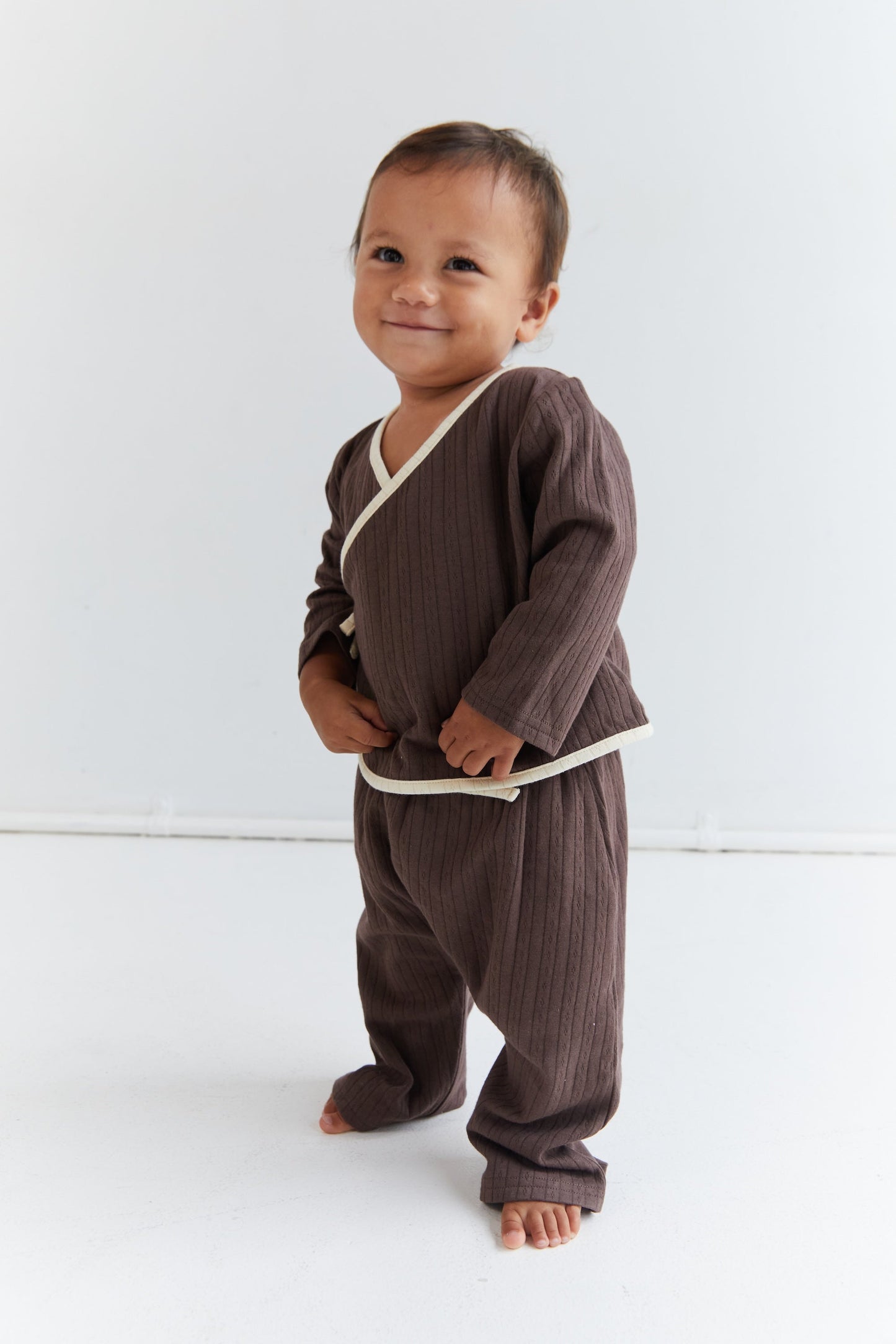 August Pointelle Set - Cocoa