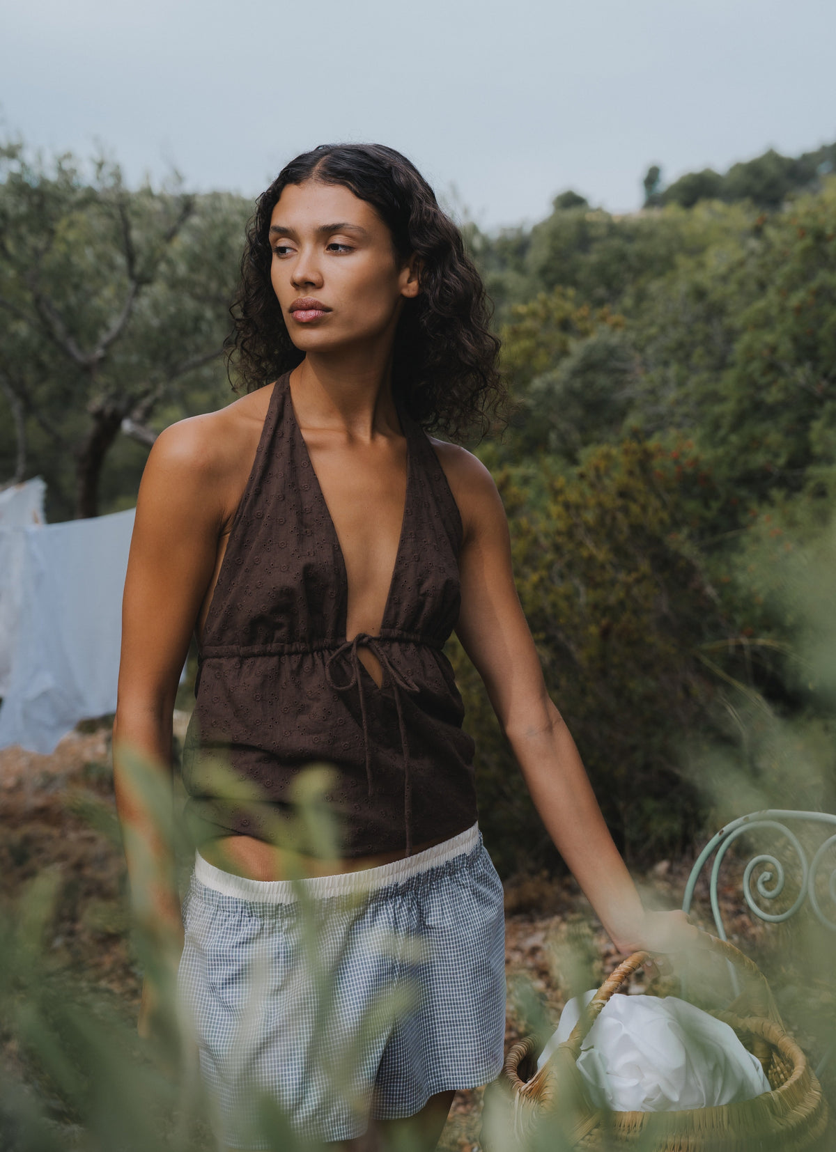 Aimee Halter Top - Espresso