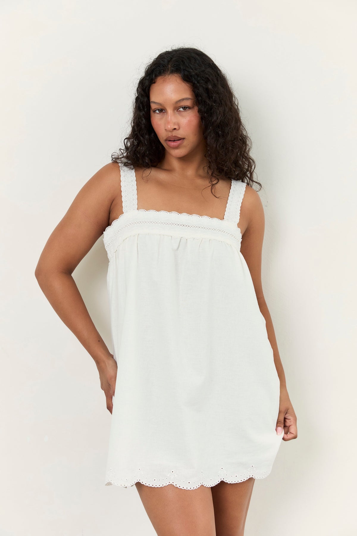 Francesca Mini Dress - Blanc