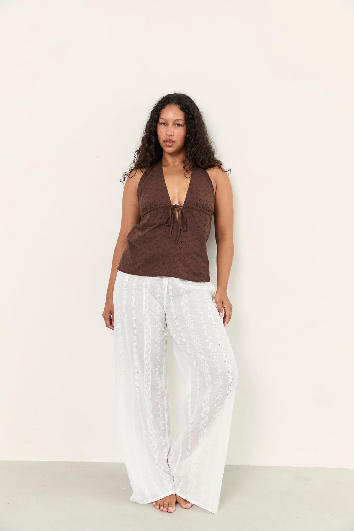 Aimee Halter Top - Espresso