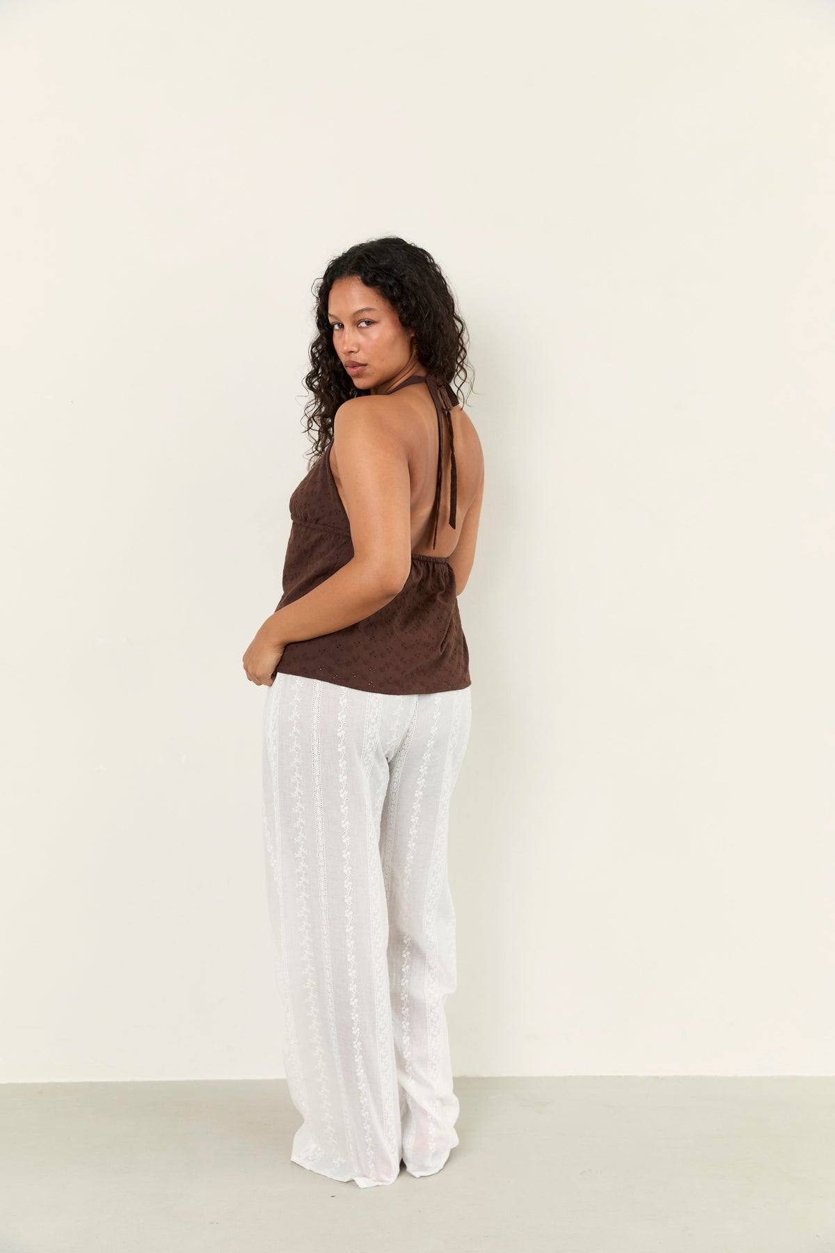 Aimee Halter Top - Espresso