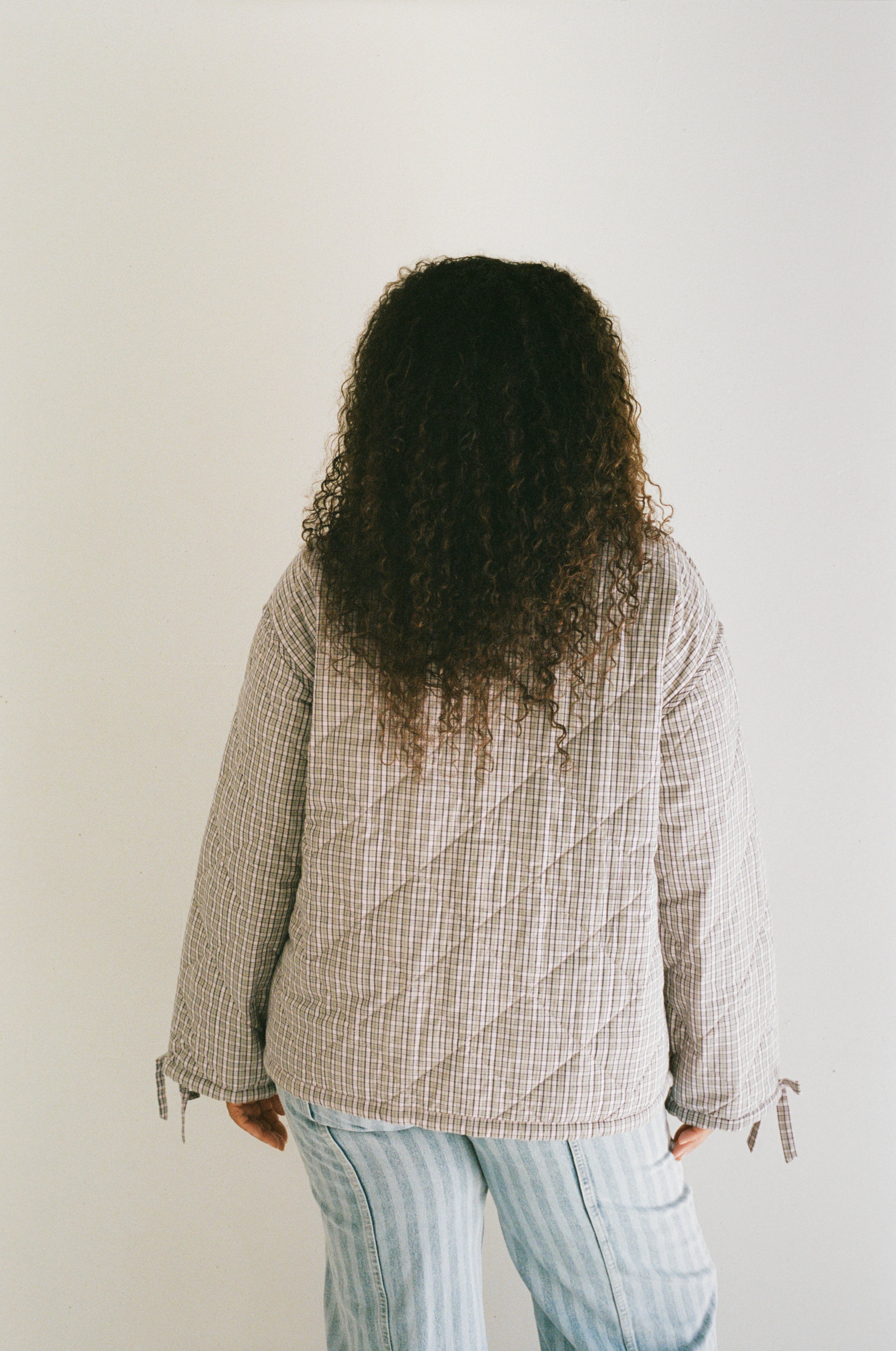 Chloe Quilted Jacket - Rosebud/Check – The Wholesome Store