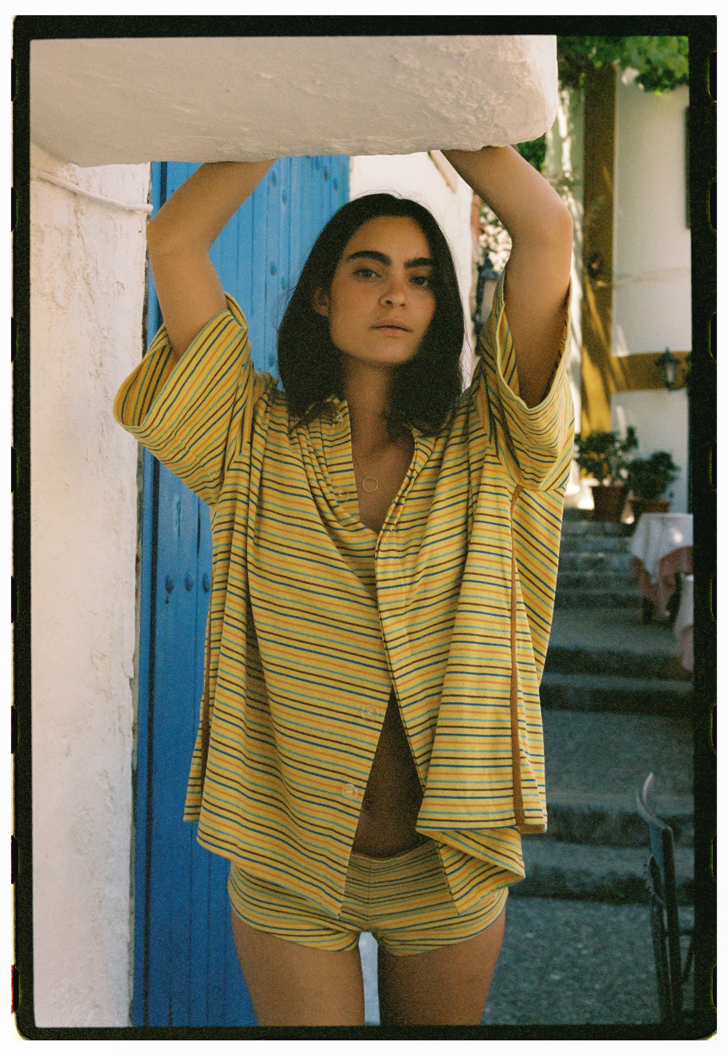 Lemon Striper Bungalow Shirt