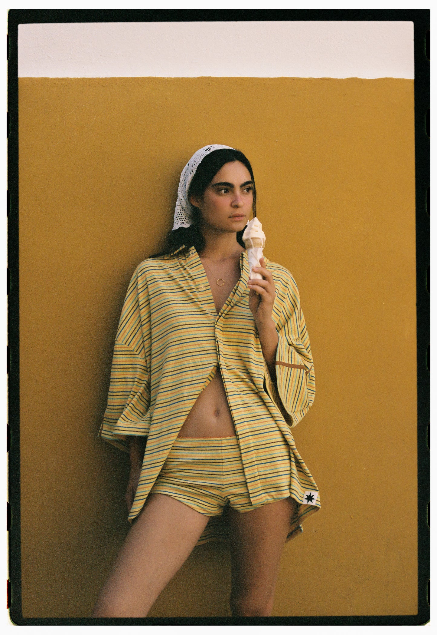 Lemon Striper Bungalow Shirt