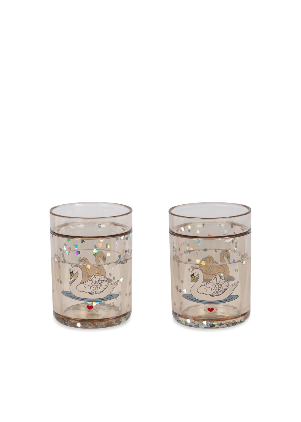 2 Pack Glitter Cups - Swan