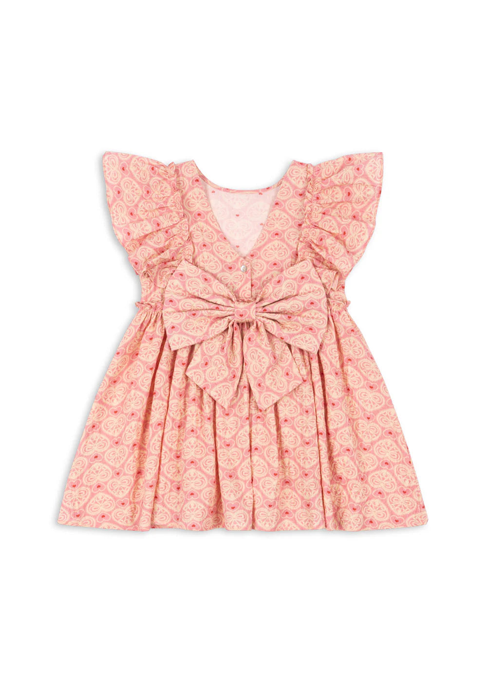 Ava Bow Dress - Lacey Pink